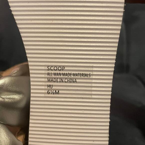 NIB Charles David "Scoop" Silver Espadrille Platform Slide Wedge Sandals US 6.5 - Picture 12 of 13